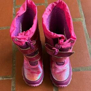 Lands' End Shimmering Pink Kids Boots